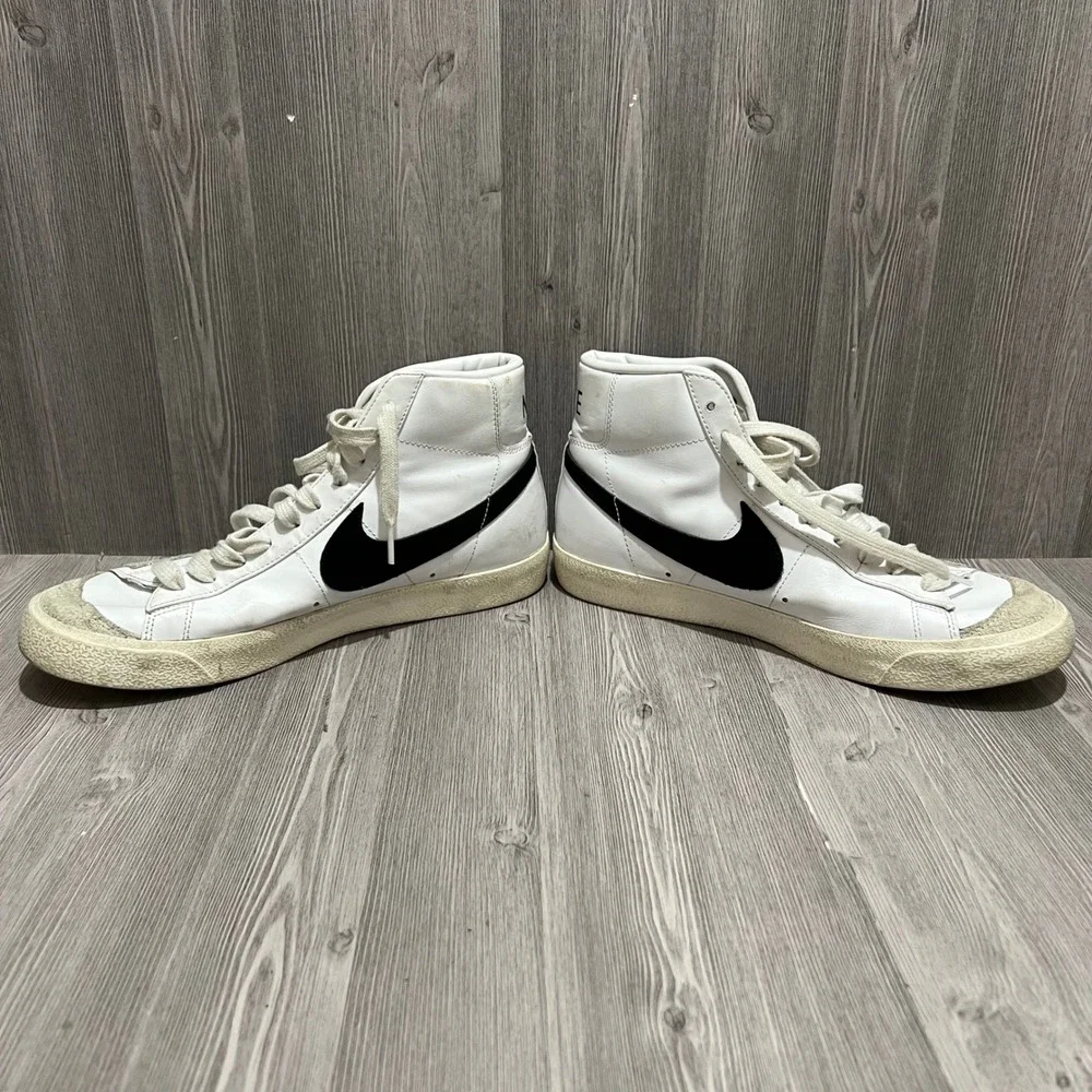 Nike Blazer Mid 77 Vintage White Black BQ6806-100 Mens High Top Sneakers Size 10